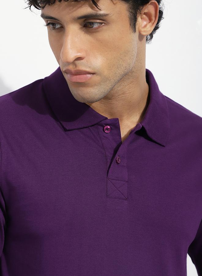 Dillinger Men Regular Fit Long Sleeve Solid Polo - Image 5