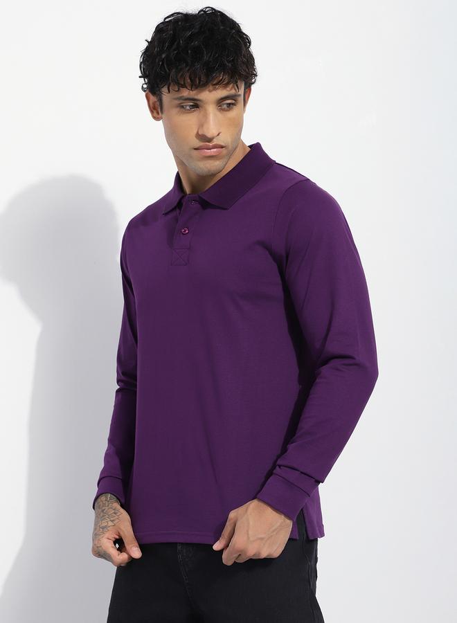 Dillinger Men Regular Fit Long Sleeve Solid Polo - Image 1