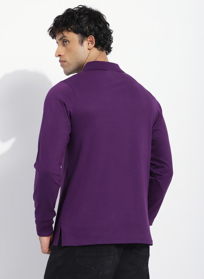Dillinger Men Regular Fit Long Sleeve Solid Polo - Image 3