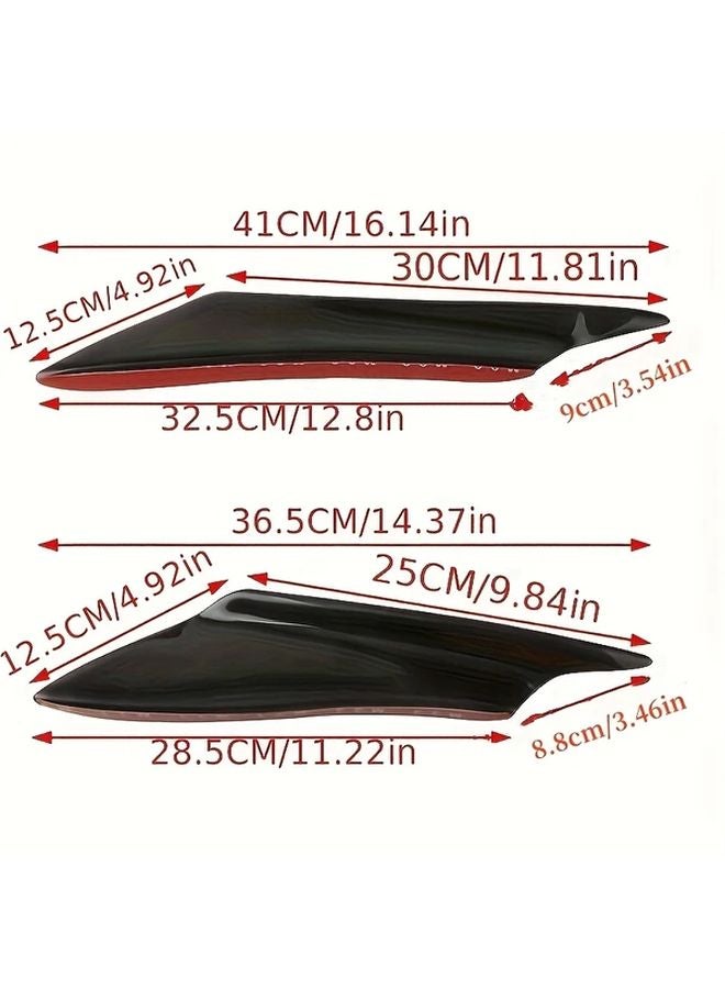 Universal Car Front Bumper Wind Blade Winglet Plate Carbon Fiber - Image 3