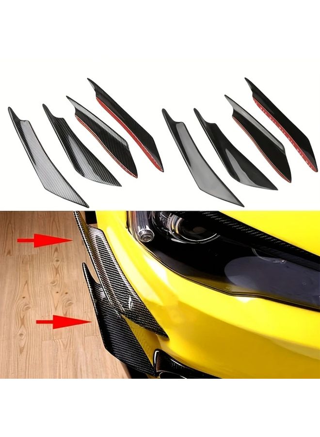 Universal Car Front Bumper Wind Blade Winglet Plate Carbon Fiber - Image 2