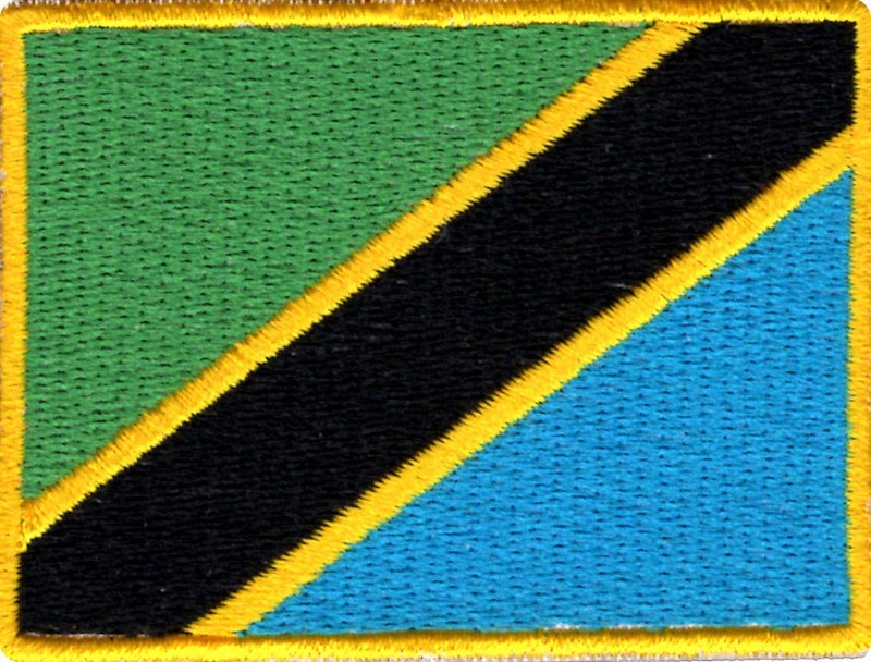 Generic Tanzania Flag Applique Embroidered Sweing Patch Suitable for Jackets, Bags, T-Shirts, Jeans, Pants, Outdoor Clothing ; Size: 7cm x 5cm ; Imported from Malaysia (1 Piece).  - Image 1