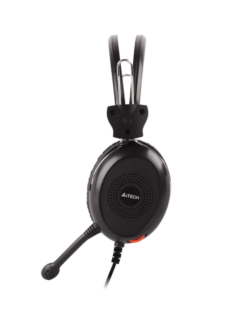 A4TECH SINGLE STEREO COMFORTFIT HEADPHONE WITH MICROPHONE HS-30I, NOICE CANCELLING MIC, BLACK - Image 3