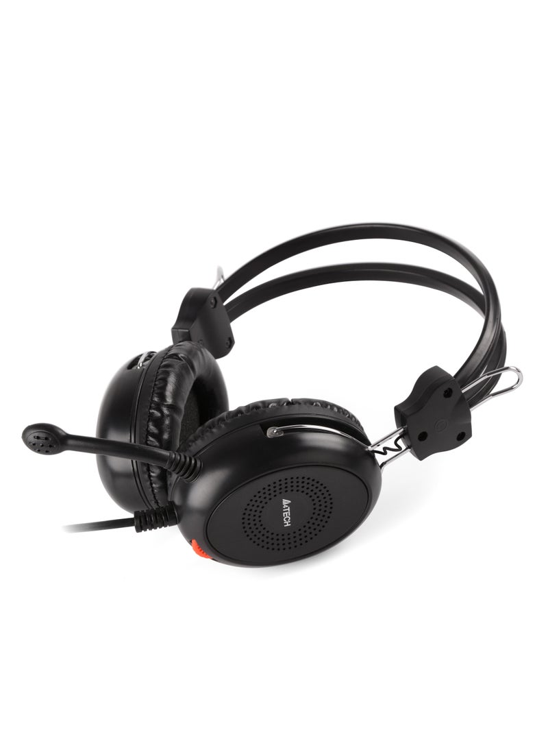 A4TECH SINGLE STEREO COMFORTFIT HEADPHONE WITH MICROPHONE HS-30I, NOICE CANCELLING MIC, BLACK - Image 4