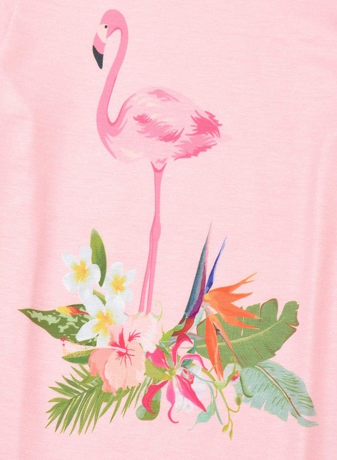 QPANCY Flamingo Pajama Sets Matching 18-inch Dolls & Girls 8 9 Pjs Night Shirts - Image 4
