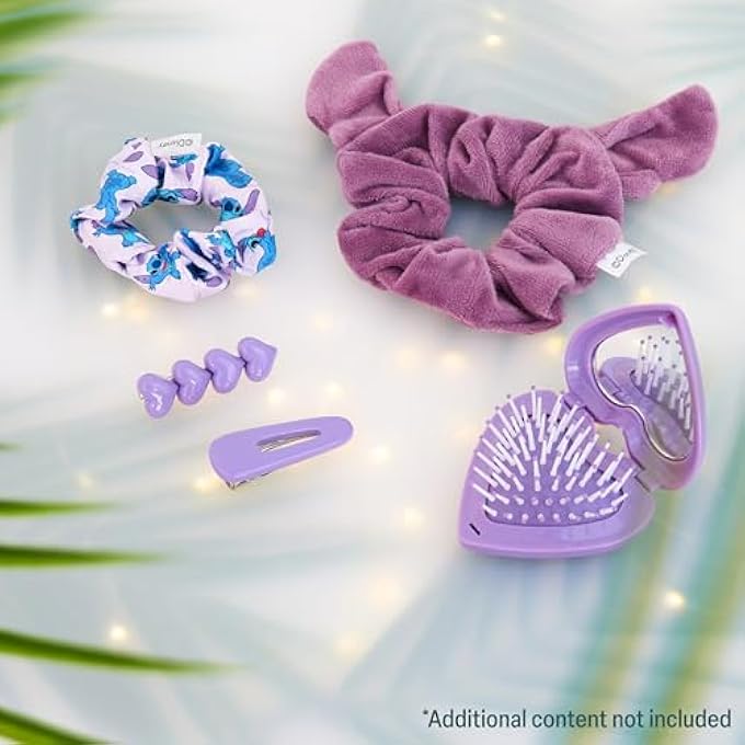 Disney STITCH HAIR CLIPS & HAIR ACCESSORIES FOR GIRLS TEENS WITH FOLDING BRUSH, DRESS UP BEAUTY SET STOCKING FILLERS STITCH GIFTS FOR GIRLS - Image 2