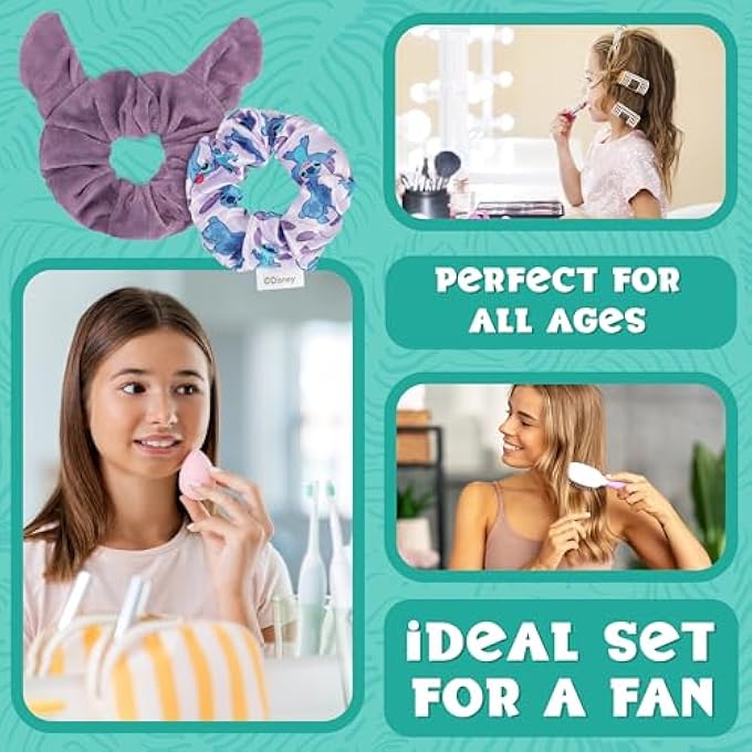 Disney STITCH HAIR CLIPS & HAIR ACCESSORIES FOR GIRLS TEENS WITH FOLDING BRUSH, DRESS UP BEAUTY SET STOCKING FILLERS STITCH GIFTS FOR GIRLS - Image 4
