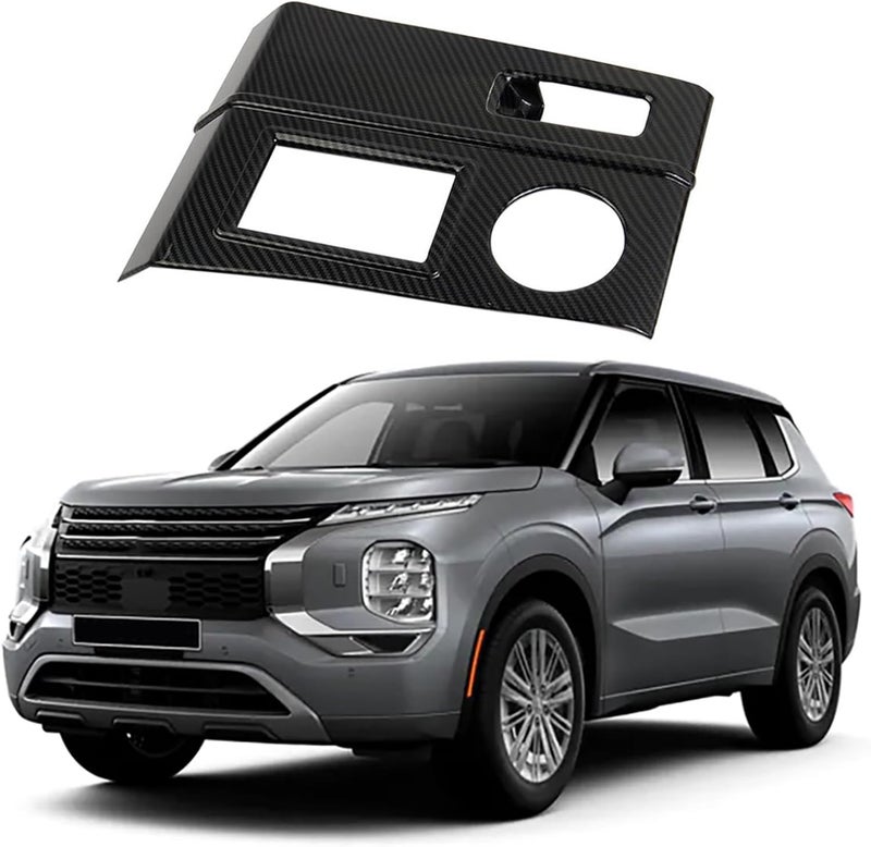 DEMULAX Carbon Fiber Gear Shift Panel Trim for Mitsubishi Outlander 2022 - Image 5