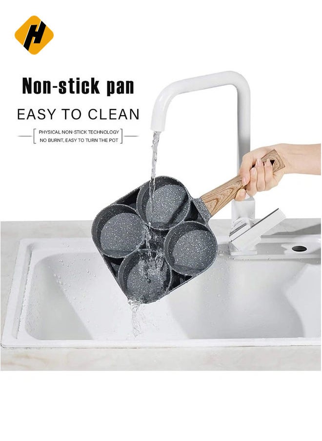 HuHa - Egg Cooker Frying Pan, 4-Cups Non-Stick Cookware Aluminium Alloy Fried Egg Cooker,Pancake,Omelette Pan - Image 1