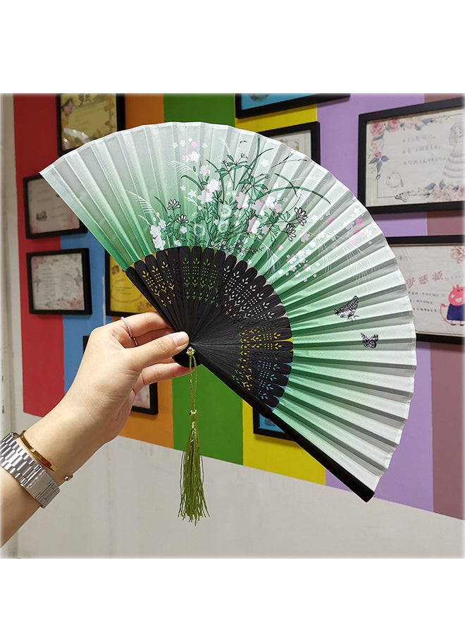 Ancient Folding Bamboo Fan Chinese Style Foldable Fan Student Gift Fan - Image 1