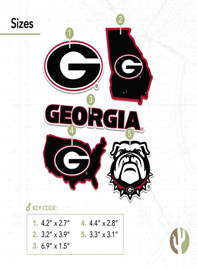 Desert Cactus University of Georgia Sticker Bulldogs UGA Dawgs Sticker Vinyl Decals Laptop Water Bottle Car Scrapbook T2 (Type 2-2) - Image 4