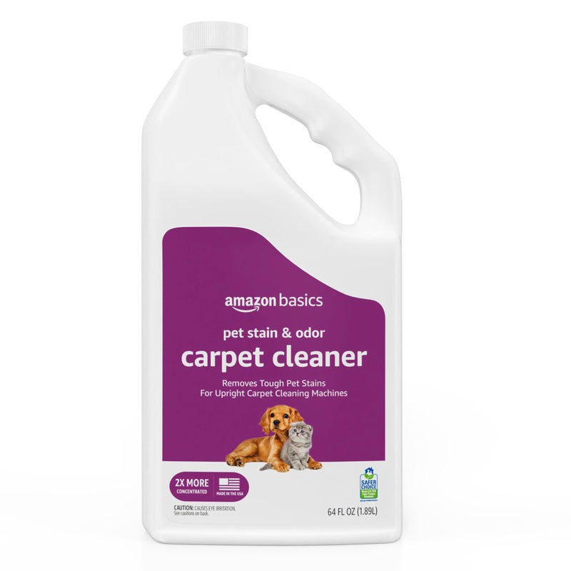 Amazon Basics Pet Stain Remover, Carpet Cleaner, Fresh Scent, 64 fl oz - Image 1