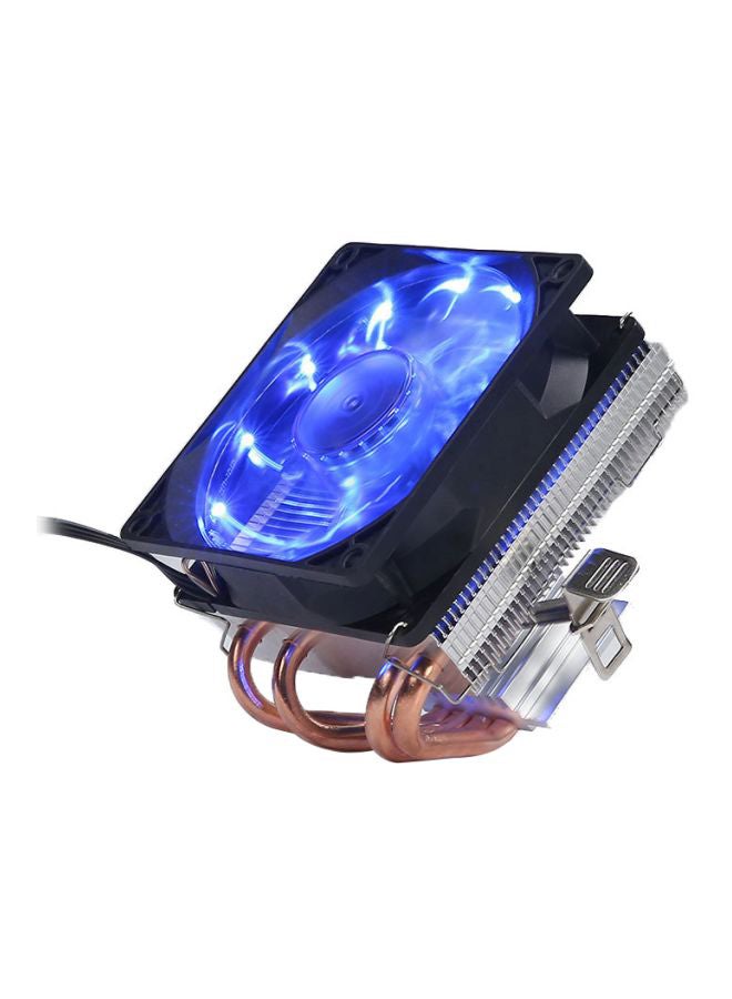 LED CPU Cooling Fan 9x9x2.5cm Black/Blue/Silver - Image 1