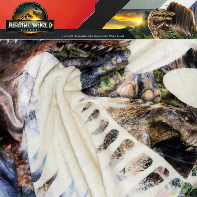FRANCO Jurassic World Rebirth Kids Bedding Super Soft Plush Throw Blanket  46 in x 60 in  (Officially Licensed Product) - Image 3