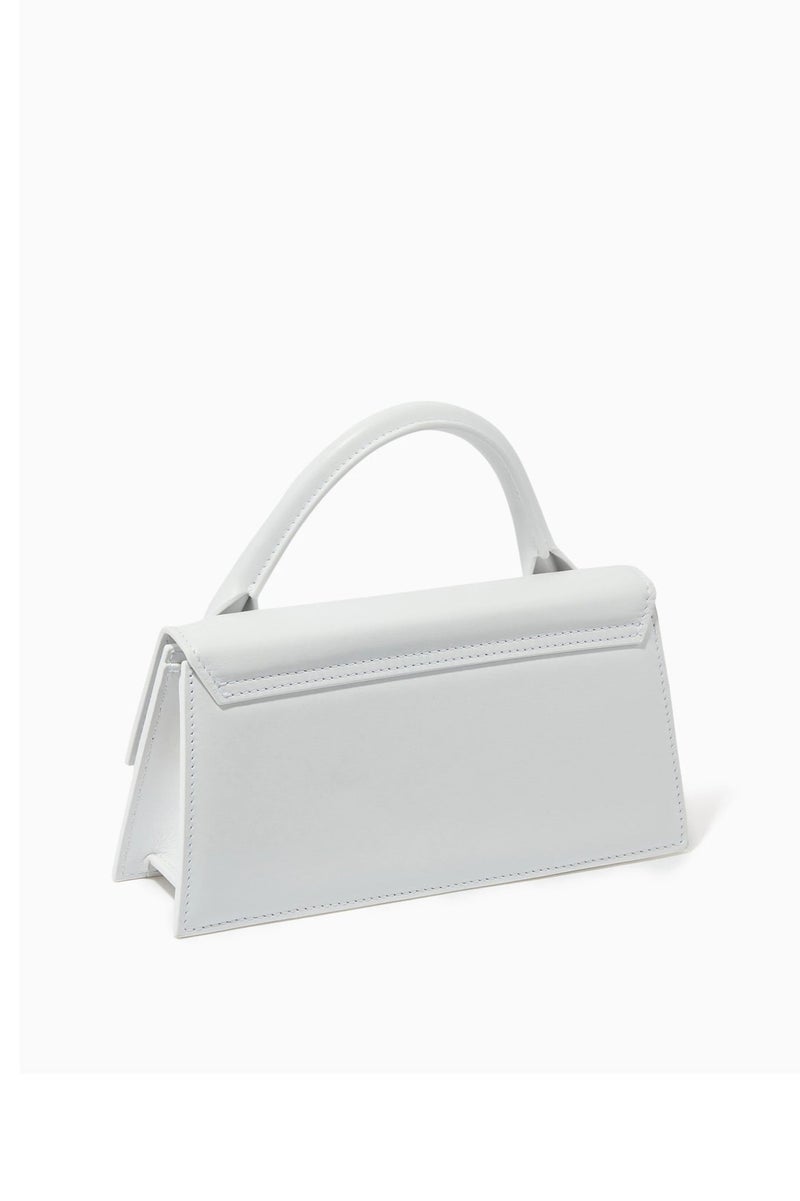 Jacquemus  لو تشيكيتو طويلة حقيبة يد حقيبة حمل الجلد رفرف طويل مع حزام Crossbody - Image 2