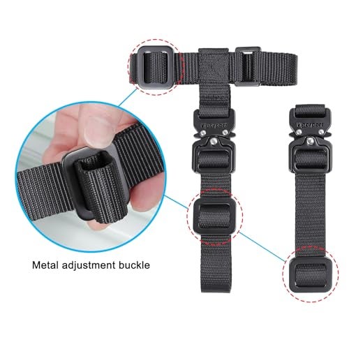 Vigorport Luggage Straps, Metal Luggage Connector Straps for Suitcases Add A Bag and Connect Your 2 Suitcases Together Adjustable Attachment Accessories Belts (0.75" Width Small Size) - Image 4