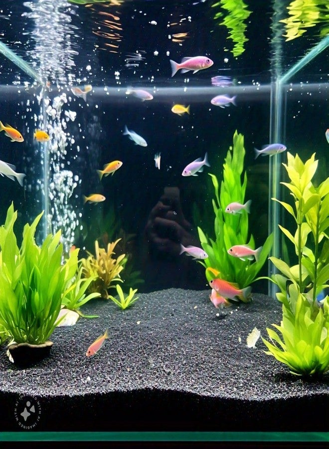 Aqualyf Pets Aquarium Sand 400g - Ideal Substrate for Freshwater & Saltwater Tanks, Non-Toxic, pH Balanced & Perfect for Shrimp, Fish & Plant Growth- Black Color - Image 1