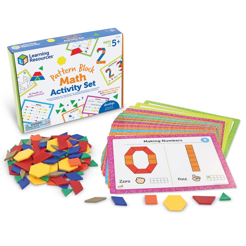 Learning Resources Pattern Block Math Activity Set - Image 1