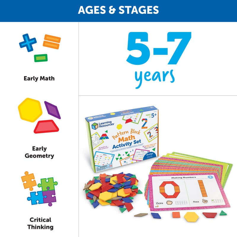 Learning Resources Pattern Block Math Activity Set - Image 5