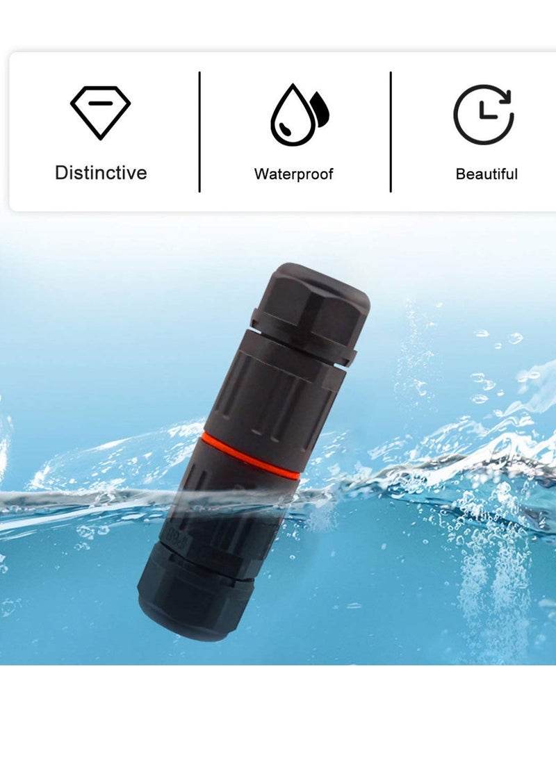 SYOSI 10 Pcs Waterproof Junction Box, IP68 Outdoor Cable Connector, 4 7mm Waterproof Outdoor Sleeving Coupler, Electrical Waterproof Branch Sleeving - Image 2