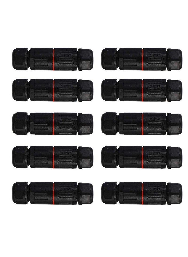 SYOSI 10 Pcs Waterproof Junction Box, IP68 Outdoor Cable Connector, 4 7mm Waterproof Outdoor Sleeving Coupler, Electrical Waterproof Branch Sleeving - Image 1