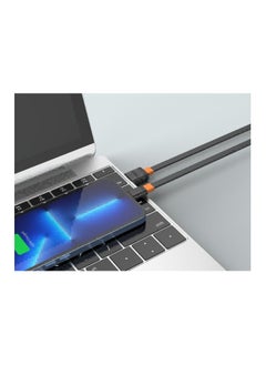 سليبرات سيليبرات CB-33 كابل USB محمول إلى Lightning للشحن السريع ونقل البيانات مع تصميم سلك مسطح وتناسب عملي Iphone 2.4A /480mbps /1M - أسود  - Image 2