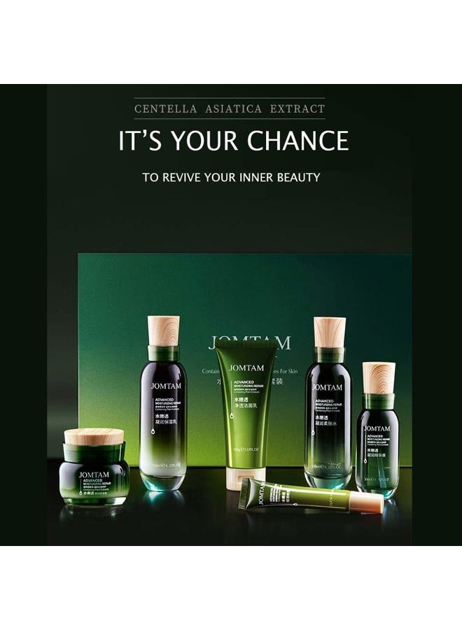 JOMTAM 21 Day Moisturizing Goodnight Essence Liquid Replenish Skin Care Smooth Hydra Toner Eye Cream Emulsion 6PCS GIFT SET 100g + 120ml + 20g + 50ml + 120ml + 50g - Image 2
