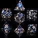 AUSTOR 7Die DND Dice Set Handmade Sharp Edge Polyhedral Dice for Dungeons and Dragons RPG MTG Table GamesDark Star - Image 2