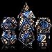 AUSTOR 7Die DND Dice Set Handmade Sharp Edge Polyhedral Dice for Dungeons and Dragons RPG MTG Table GamesDark Star - Image 3