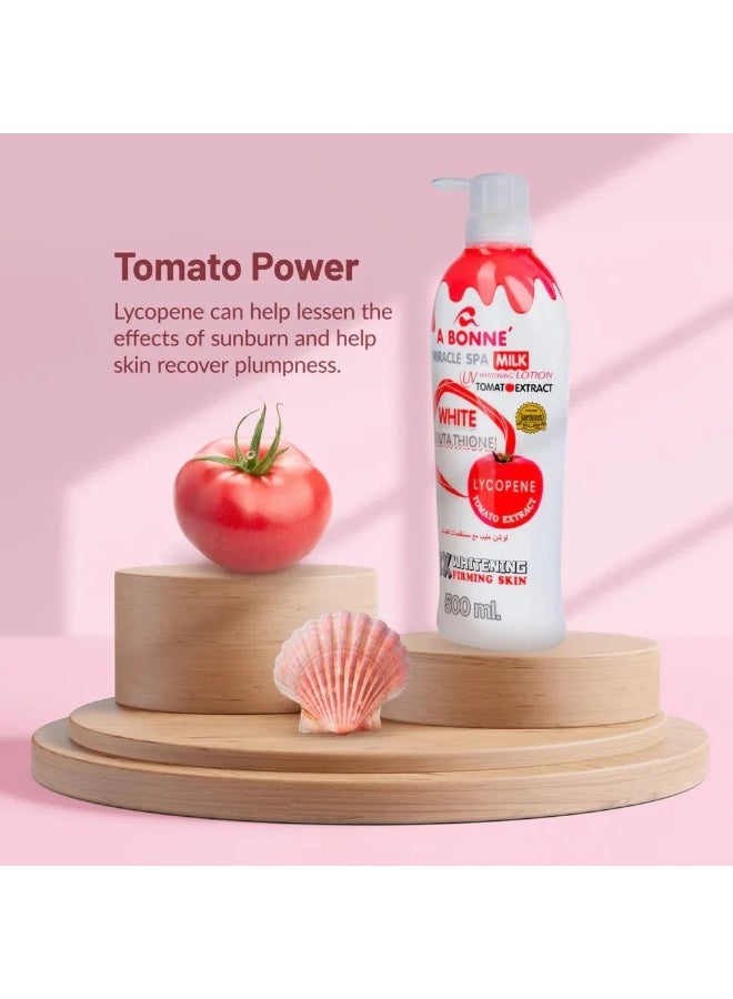 A Bonne Miracle Spa Milk UV Tomato Extract Lotion 500ml - Image 2