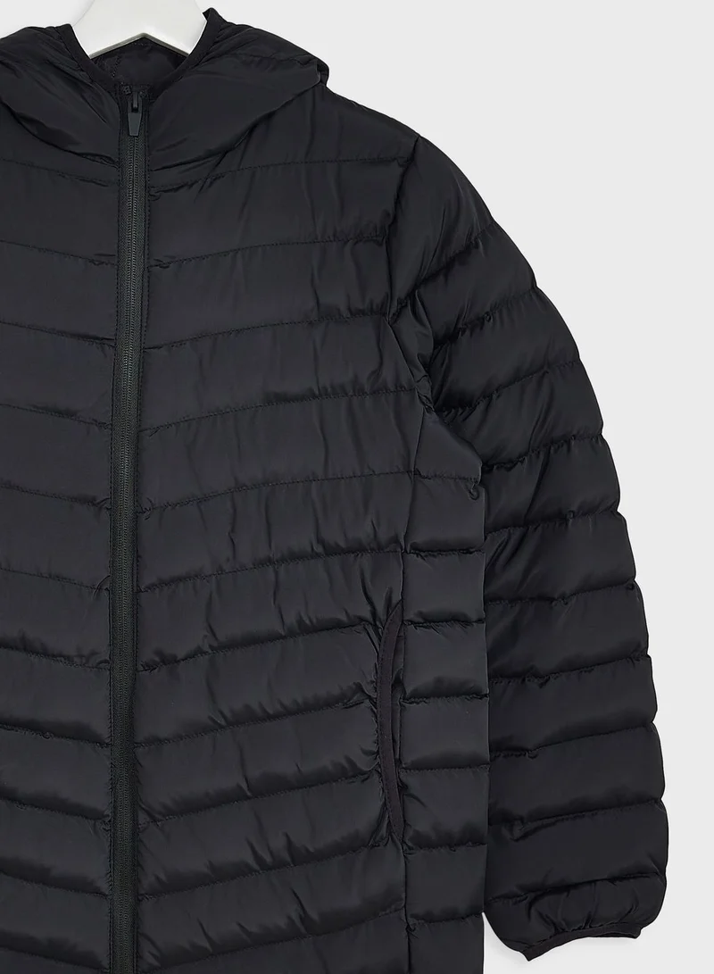 Ruby Tuesday Girls Padded Hooded Longline Jacket