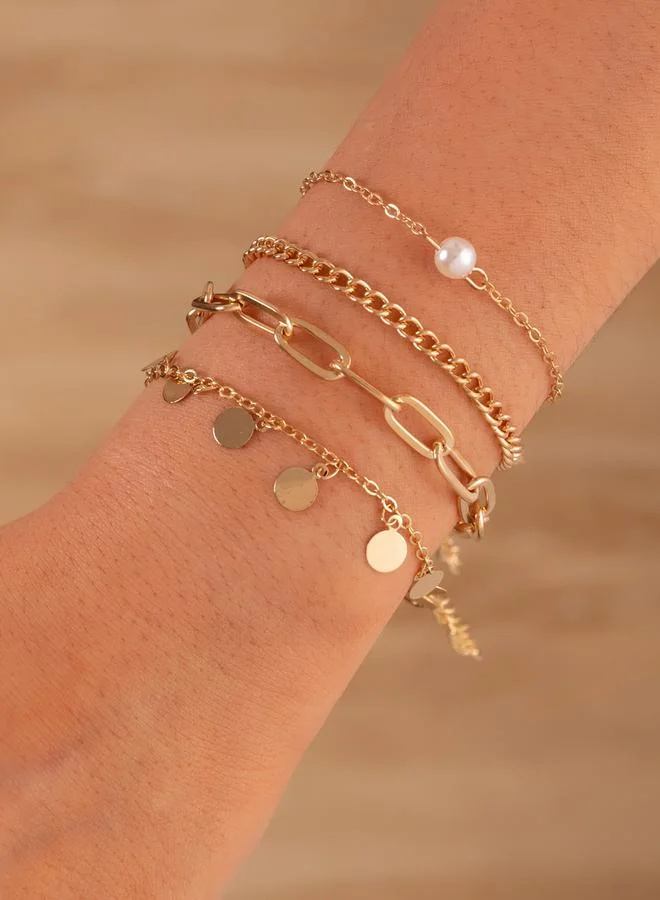 Take Two Set of 4 - Round Drop Bracelets