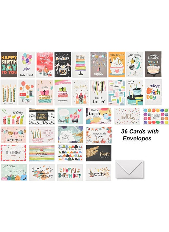 36 PCS Birthday Cards with 36 Envelopes Set Includes 36 Mixed Happy Birthday Card Designs - pzsku/Z4DEAAC1A57DAC4636F66Z/45/_/1733916063/4c755eb7-924c-438b-9fe2-af5d053acf13