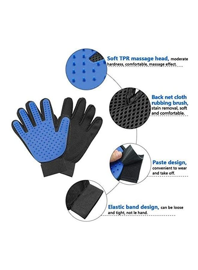 شو وو قفاز إزالة الشعر للحيوانات الأليفة أسود/أزرق - Image 5