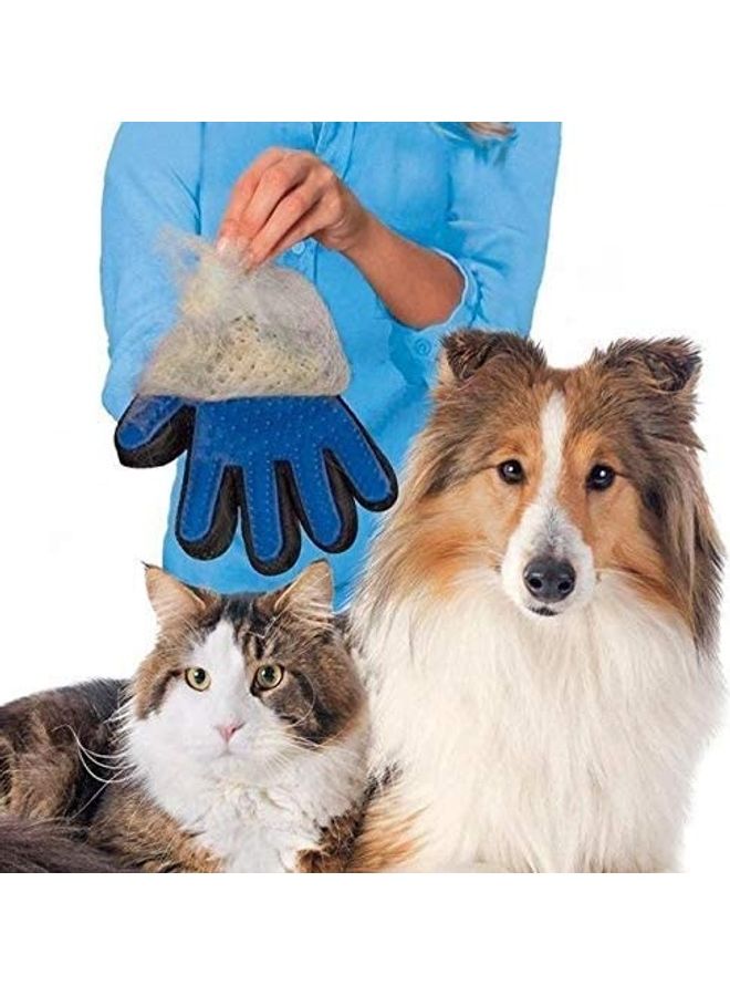 شو وو قفاز إزالة الشعر للحيوانات الأليفة أسود/أزرق - Image 2