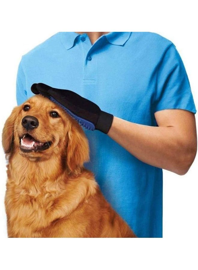 شو وو قفاز إزالة الشعر للحيوانات الأليفة أسود/أزرق - Image 3