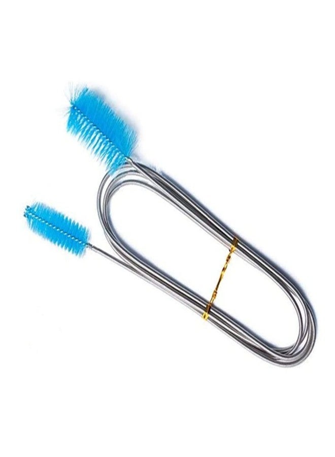 bnafes فرشاة تنظيف فلتر حوض السمك من bnafes، شعيرات مرنة مزدوجة الأطراف، منظف خرطوم، فرشاة تنظيف أنبوب طويل من الفولاذ المقاوم للصدأ لحوض السمك أو المطبخ المنزلي (أزرق سماوي) - Image 4