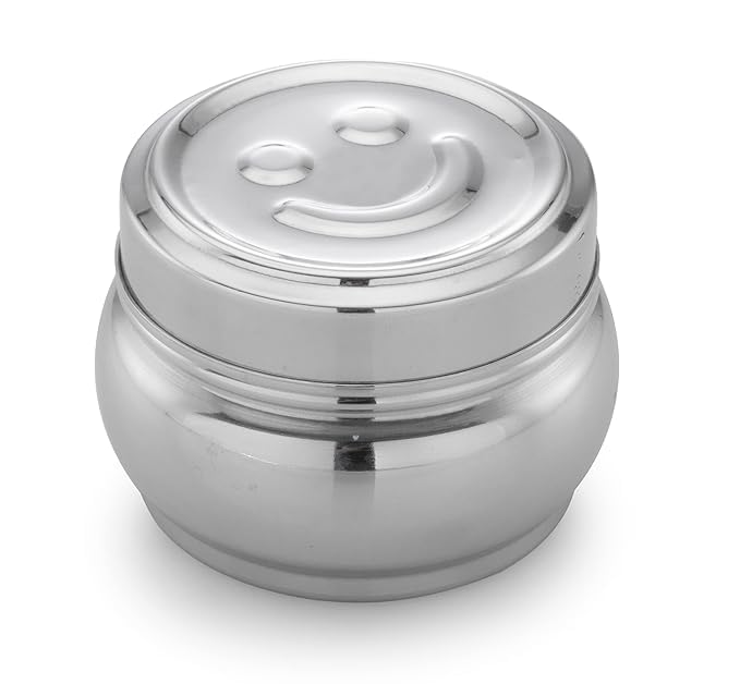 Expresso Stainless Steel Small/Mini Box Dabba/Container/Storage Box, Smiley,Capacity-120ml Each, Set of 2 - Image 3