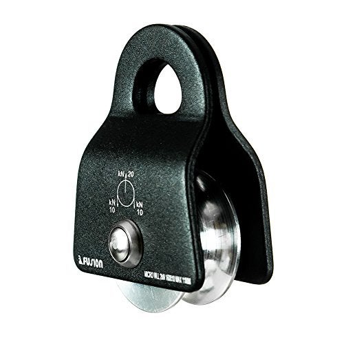 Fusion Climb Mirco Aluminum Side Swing Pulley, Single Pulley 20kN for Backyard Zipline, Trolly, Swing Pulley, Climbing Rescue, Rigging Arborist TAA Approval - Image 2