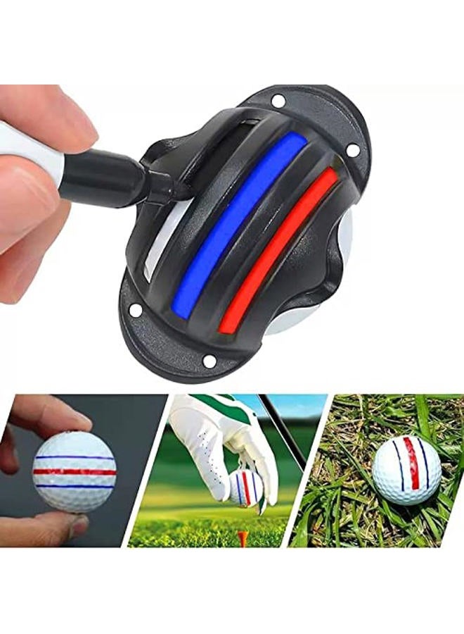 Eeokoka 8 Pack Precision Golf Ball Marker, Upgrade Golf Accessories, 4 Golf Ball Marking Stencils and 4 Colors Golf Ball Markers, Golf Ball Line Marker Tool, Golf Ball Alignment and Identification Tool - Image 3