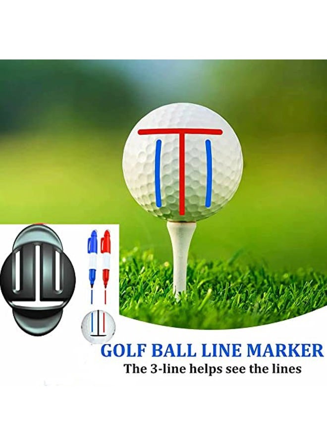 Eeokoka 8 Pack Precision Golf Ball Marker, Upgrade Golf Accessories, 4 Golf Ball Marking Stencils and 4 Colors Golf Ball Markers, Golf Ball Line Marker Tool, Golf Ball Alignment and Identification Tool - Image 5