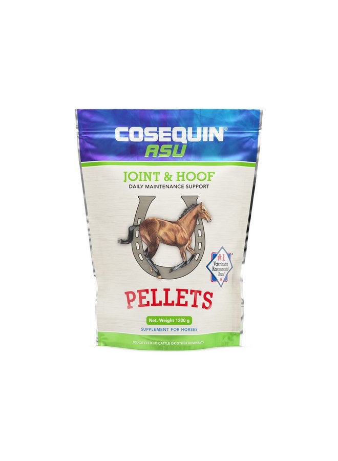 نيوتراماكس لابراتوريز حبيبات Cosequin ASU Joint & Hoof Pellets من Nutramax Laboratories مكمل غذائي لصحة المفاصل للخيول - حبيبات تحتوي على الجلوكوزامين والكوندرويتين والميثيل سلفونيل ميثان والبيوتين، 1200 جرام - Image 1