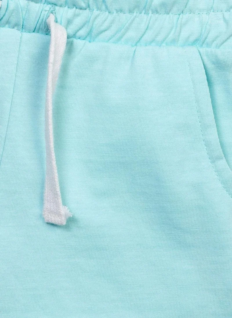 MINOTI Teen Girls Jersey Shorts with Drawcord and Side Pockets