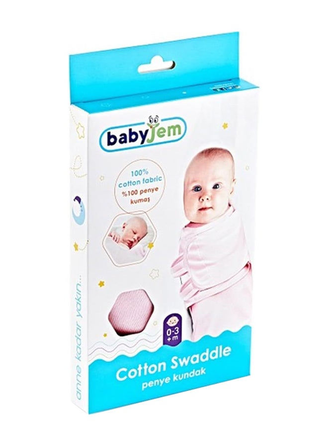 BabyJem Baby Cotton Swaddle, 0 - 4 Months, Beige - Image 1