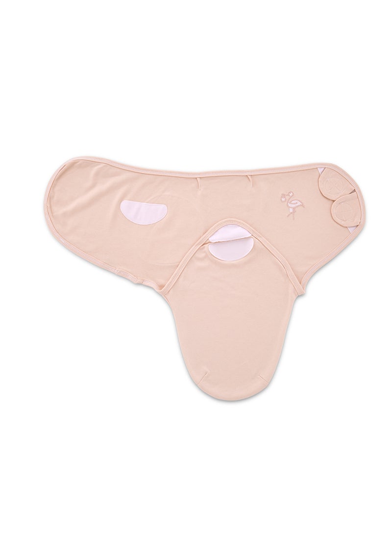 BabyJem Baby Cotton Swaddle, 0 - 4 Months, Beige - Image 4