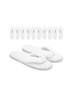 6 Pack Flip Flop Spa Slippers, Slippers Non Slip, Fluffy Coral Fleece Reusable House Slippers Guest Slippers Hotel Slippers for Guests, Hotel, Travel, Washable