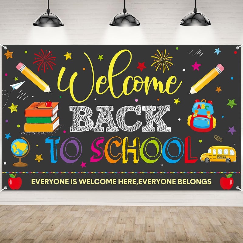 Al Raied ARS Welcome Back to School Banner - Extra Large Classroom Decoration, 5x3 Feet - Image 1