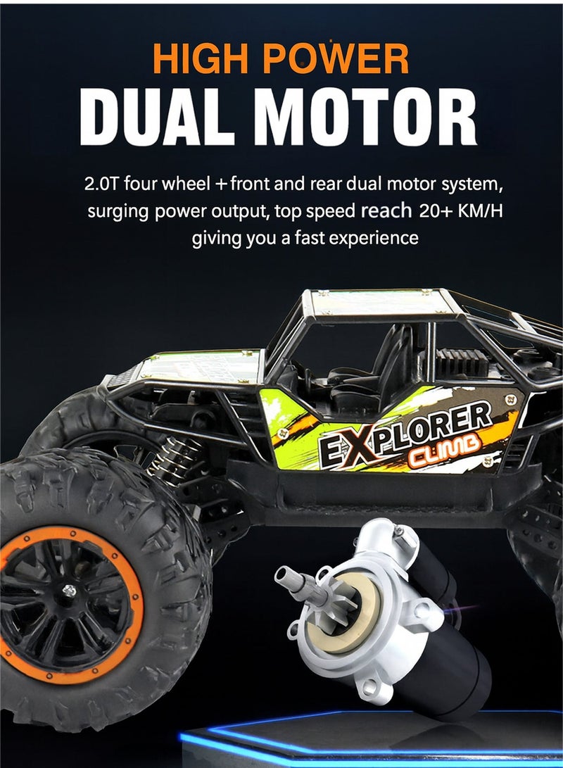 All Terrain 2WD Off-Road RC Car with 4-Wheel Independent Suspension, 2.4GHz Remote Control, 20+ km/h High-Speed Dual Motor Power, Rechargeable Battery – Perfect Off-Road Toy & Christmas Gift for Kids 3–10 - Image 3