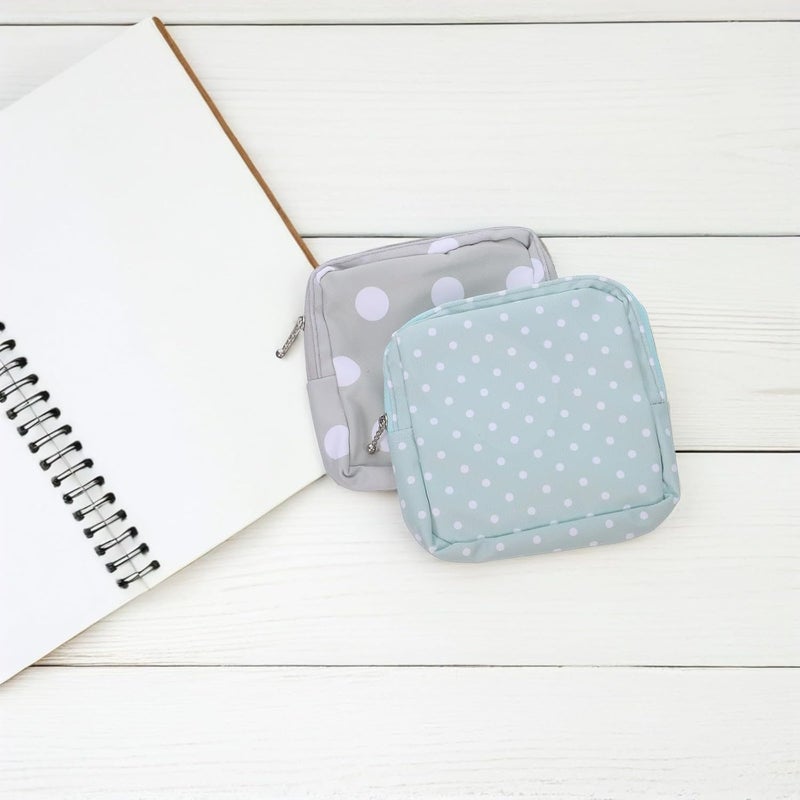 Sanitary Napkin Pouch 2pcs Small Menstrual Pad Storage Bags with Zipper Portable Feminine Hygiene Organizer for Travel and Daily Use - Image 5