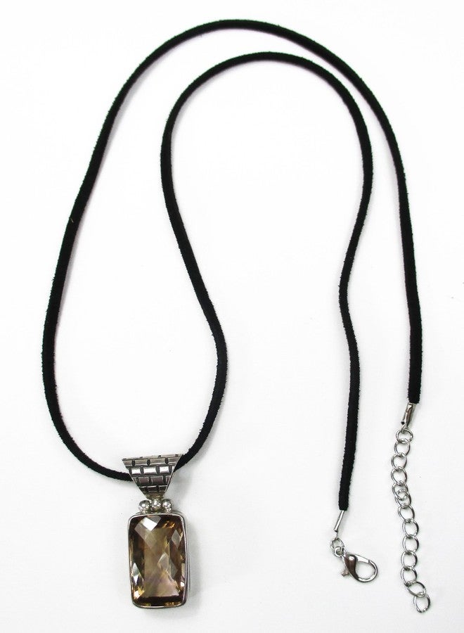 اول إن وان طقم عقد من 10 قطع من الجلد الصناعي والجلد المدبوغ مع مشبك لوبستر وسلسلة طويلة (17 بوصة، أسود) - Image 3